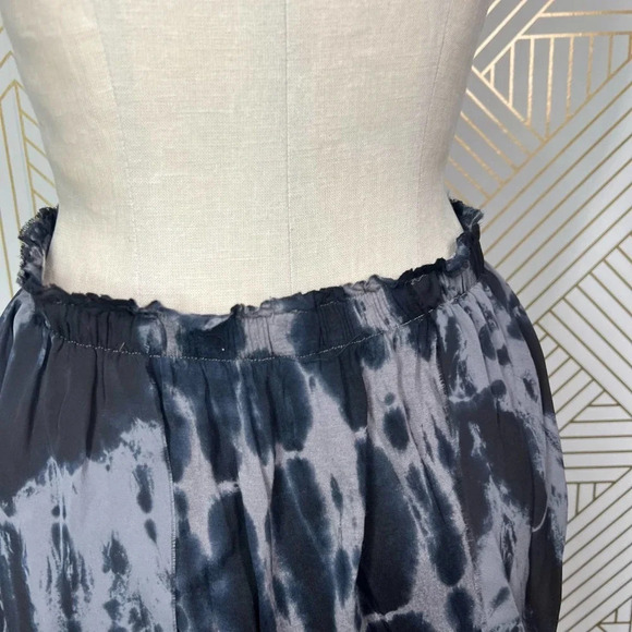Raquel Allegra Black Gray Tie Dye Layered Skirt Size 0‎ / US XS - Picture 9 of 12